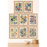Unt Motivasyon Temalı Çerçeve Görünümlü 9’Lu Uv Baskı Mdf Tablo Seti – Modern Çiçek Desenli Duvar Dekoru Çok Renkli 15 X 20