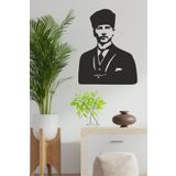 UNT Mustafa Kemal Atatürk Dekoratif Tablo, Duvar Dekoru 48x38 cm siyah UNTNM430