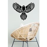 UNT Şahin - Falcon Duvar Dekoru - Süsü, Ahşap Dekoratif Tablo Siyah 48 x 39 UNTNM383