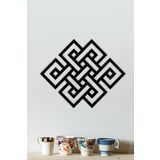 UNT Sonsuz Düğüm / Endless Knot Duvar Dekoru-Süsü, Ahşap Dekoratif Tablo Siyah 48 x 39 UNTNM607