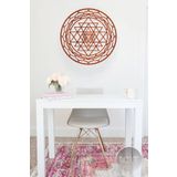UNT Sri Yantra Mandala Kutsal Geometri Duvar Dekoru-süsü, Ahşap Dekoratif Tablo- KAHVERENGİ UNTNM432