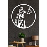 UNT Themis Duvar Dekoru-Süsü, Ahşap Dekoratif Tablo BEYAZ 48 x 48 UNTNM658