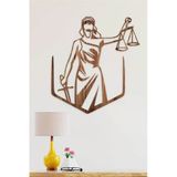 Unt Themis Duvar Dekoru-Süsü, Ahşap Dekoratif Tablo Ceviz 48 X 48