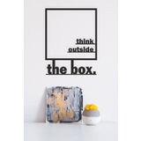 UNT "think outside the box" Duvar Dekoru-süsü, Ahşap Dekoratif Tablo Siyah Tek Ebat UNTNM464