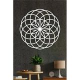 Unt Torus Duvar Dekoru-Süsü, Ahşap Dekoratif Tablo Beyaz 48 X 48