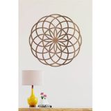 Unt Torus Duvar Dekoru-Süsü, Ahşap Dekoratif Tablo Ceviz 48 X 48