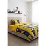 Üntaş Desıgn Of Colours Tek Kişilik Lastikli Çarşaflı Nevresim Takımı - Sarı - Lacivert - 160 x 230 cm