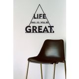 UNT"Life is Great" Duvar Dekoru-süsü, Ahşap Dekoratif Tablo