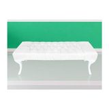 Ünüvar Konsept Dekoratif Dikdörtgen Puf Bench - Beyaz 001