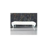 Ünüvar Konsept Dekoratif Dikdörtgen Puf Bench - Beyaz