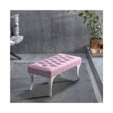 Ünüvar Konsept Dekoratif Dikdörtgen Puf Bench - Pembe