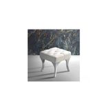 Unuvar Konsept Dekoratif Kare Puf Bench - Beyazk2