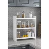 Ünüvar Konsept Home Beyaz Renk 3 Katlı Modern Ahşap Mdf Tezgah Üstü Mutfak Baharatlık Rafı