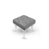Ünüvar Konsept Puf Ayak Ucu Kapitoneli Kapı Önü Antre Bench Puf Gri 40 Cm