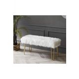 Ünüvar Konsept Puf & Benç 45100-Gold Ayak Dökülmez Peluş Gold