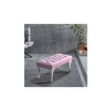 Ünüvar Konsept Puf & Benç 45X90-Pls Ayak Silenebilir Kumaş Pembe K1