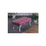 Ünüvar Konsept Puf & Benç 45X90-Pls Ayak Silenebilir Kumaş Pembe