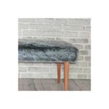 Unuvar Konsept Puf Bench Pelus Antrasit Gri 100X40
