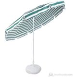 Ünvanlı Plaj Balkon Bahçe Şemsiyesi 220 Cm 10 Telli - Yeşil Beyaz + Bidon Hediyeli - 2,25 x 2,25 m - Beyaz - Yeşil