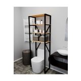UNVERCO Wc Klozet Ustu Banyo Dolabı Rafı Makine Ustu Dolap Raf 4 Lu Havluluk Organizer