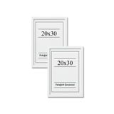 UON A4 Çerçeve Beyaz 20x30 Diploma Belge Sertifika 2’li Düz model Fotoğraf Resim Çerçeve Seti