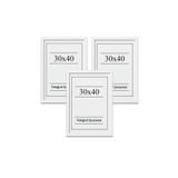 UON Resim Çerçevesi Beyaz 30x40 Diploma Belge Sertifika 3’lü Düz model Fotoğraf Resim Çerçeve Seti
