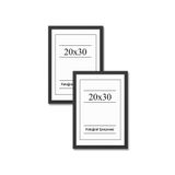 UON Resim Çerçevesi Siyah 20x30 Diploma Belge Sertifika 2’li Düz model Fotoğraf Resim Çerçeve Seti
