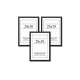 UON Resim Çerçevesi Siyah 20x30 Diploma Belge Sertifika 3’lü Düz model Fotoğraf Resim Çerçeve Seti