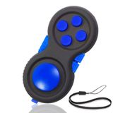 UOOEFUN Anksiyete ve Otizmli Çocuk Yetişkinler için Mini Fidget Düğme Kontrol Pedi Oyuncakları (Siyah ve Mavi)
