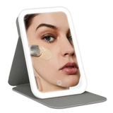 Uotowell Işıklı Makyaj Aynası, LED Işıklı, Taşınabilir Seyahat Kompakt Aynası, 3 Ayarlanabilir Işık Ayarı ile, Kısılabilir Dokunmatik Ekran, USB Şarj Edilebilir, PU Kılıflı (Pembe)