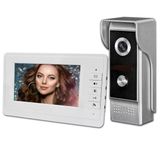 Uoweky Görüntülü İnterkom Kapı Zili 7 '' Tft Lcd Kablolu Görüntülü Kapı Telefonu Kapalı Monitör Ir Kamerayı Destekler 700Tvl (1 Kamera 1 Monitör)