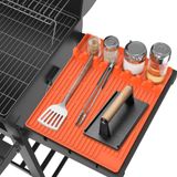Uozuke Blackstone için Silikon Izgara Aletleri Mat - Damlama Pedi ile Büyük Silikon Spatula Mat - Izgara Mat Barbekü Izgara Aksesuarları - Dış Mekan Izgara Mutfak Tezgahı için Yan Raf Mat Izgara Pedi