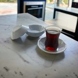 Up Home 12 Adet Çay Tabağı Bardak Altlığı Kırılmaz Plastik - Beyaz