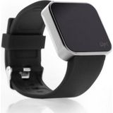 Up! Watch Touch Matte Silver And Black Strap Unisex Kol Saati