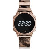 Up! Watch Unisex Pembe Altın Icon Camouflage Loop Band Saat
