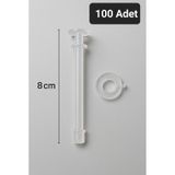 Upeka Gözlük Stand Burunluk Gözlük Askılığı Boy 8 Cm 100 Adet Beyaz