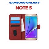 UPEKA Kılıf Kumaş Desenli Cüzdanlı Standlı Kapaklı Kılıf Kırmızı Samsung Galaxy Note 5 ile uyumlu