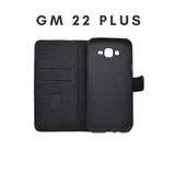 UPEKA Kılıf Kumaş Desenli Cüzdanlı Standlı Kapaklı Kılıf Siyah Geeneral Mobile GM 22 Plus ile uyumlu