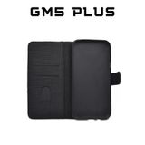 UPEKA Kılıf Kumaş Desenli Cüzdanlı Standlı Kapaklı Kılıf Siyah General Mobile Gm5 Plus ile uyumlu
