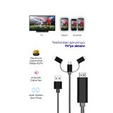 UPFULL UP-100 Görüntü Aktarım Kablosu | HDMI – Telefon Bağlantı Kablosu, HD Çözünürlük
