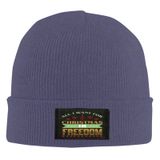 UPlee All I Want for Christmas is Freedom Erkek Kış Sıcak Örgü Şapka, Kadın Kafatası Örgü Beanie Şapka Lacivert