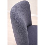 Upmall A Kalite Mutfak Sandalye Kılıfı Büyük Oval Jakarlı Yıkanabilir Streç Lastikli Sandalye Örtüsü 1 Adet - 46 x 57 cm - Antrasit