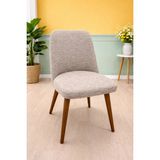 Upmall A Kalite Mutfak Sandalye Kılıfı Büyük Oval Jakarlı Yıkanabilir Streç Lastikli Sandalye Örtüsü 1 Adet - 46 x 57 cm - Vizon