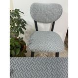 Upmall Bohem Sandalye Kılıfı Yeni Model Sandalye Örtüsü Jakarlı Tuğla Desen 1 Adet - 45 x 45 cm - Gri