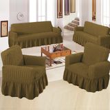 Upmall Bürümcük Koltuk ,kanepe , Çekyat Örtüsü, Lastikli Koltuk Kılıfı 3311TAKIM - 180 x 230 cm - Açık Kahverengi