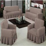 Upmall Bürümcük Koltuk ,kanepe , Çekyat Örtüsü, Lastikli Koltuk Kılıfı 3311TAKIM - 180 x 230 cm - Kakao