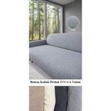 Upmall En Yeni Bohem Desen Kanepe Örtüsü | Lastikli Koltuk Örtüsü |çekyat Örtüsü| Koltuk Kılıfı 3311 Takım - 180 x 230 cm - Gri