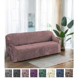 Upmall Kadife 3 Kişilik Koltuk Örtüsü Lastikli Kanepe Örtüsü | Lastikli Koltuk Örtüsü | Koltuk Kılıfı - 180 x 230 cm - Pembe