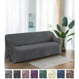 Upmall Kadife 3 Kişilik Koltuk Örtüsü Lastikli Kanepe Örtüsü | Lastikli Koltuk Örtüsü | Koltuk Kılıfı - Antrasit - 180 x 230 cm