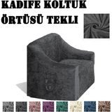 Upmall Kadife Koltuk ,kanepe,çekyat Örtüsü,koltuk Kılıfı Tekli - 80 x 120 cm - Antrasit
